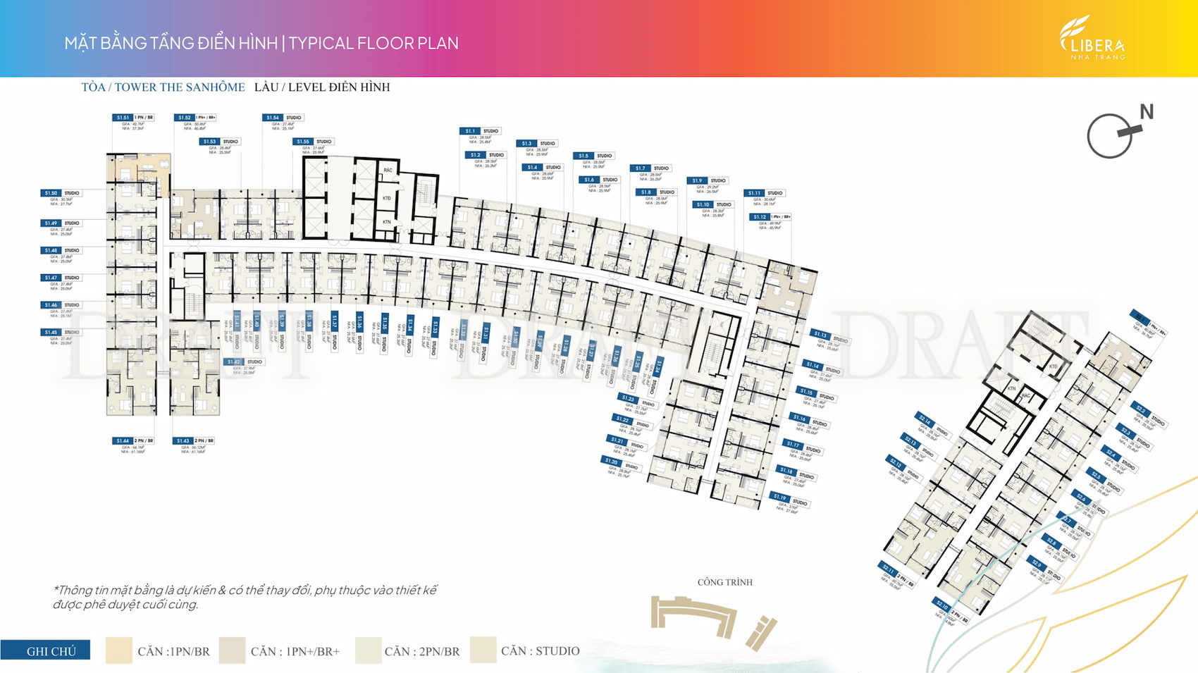 Căn Hộ Amo (1PN+) 36m2-45m2 Tòa The Sanhôme & The Paramount