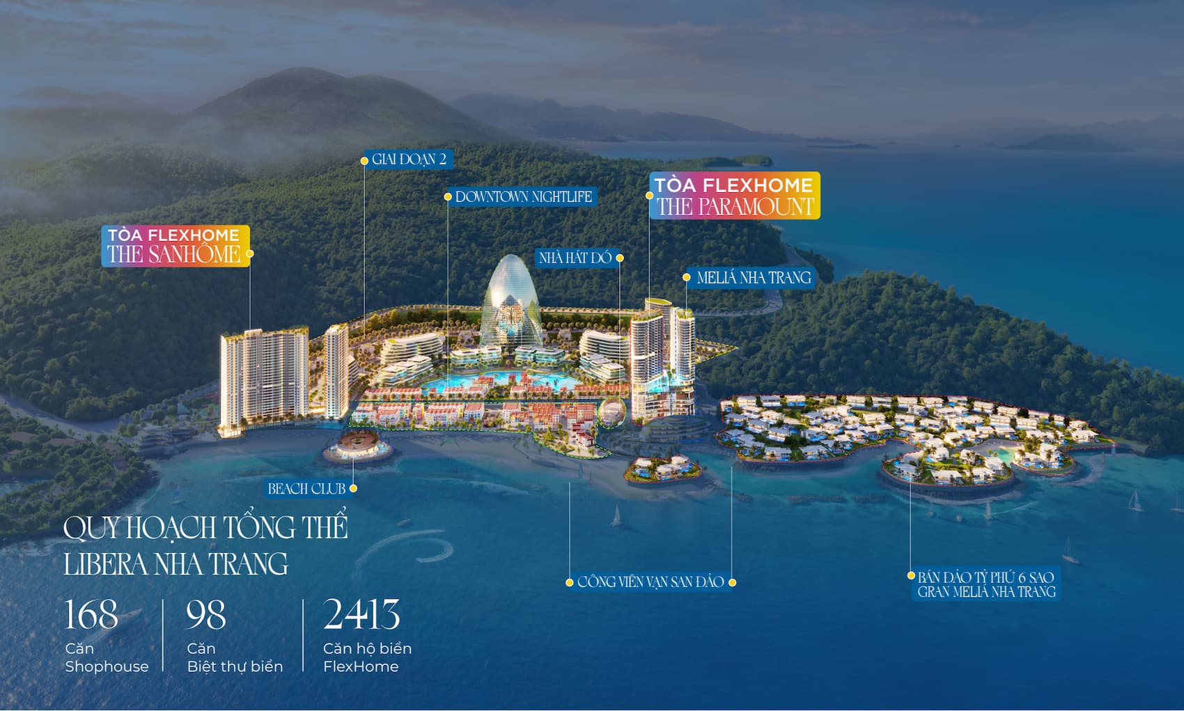 Căn Hộ Rica (55-60m²), 2 Phòng Ngủ Tòa The Sanhôme Và Tòa The Paramount